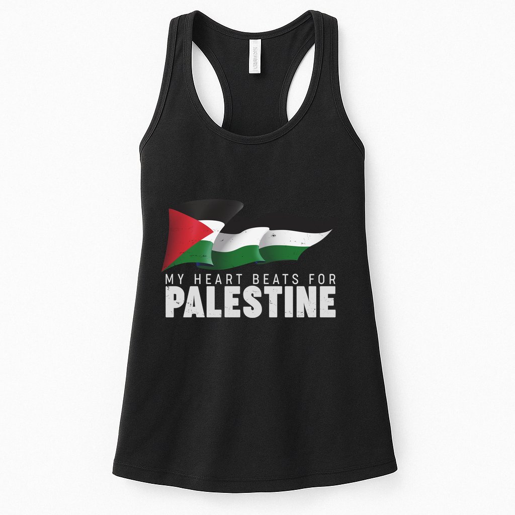 My Heart Beats For Palestine  Womens Tank Top