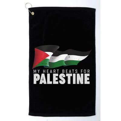 My Heart Beats For Palestine  Golf Towel