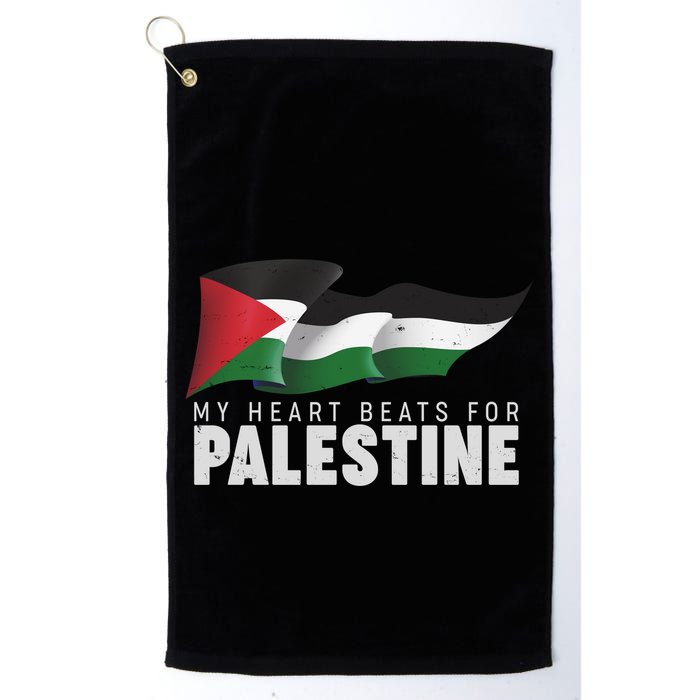 My Heart Beats For Palestine  Golf Towel