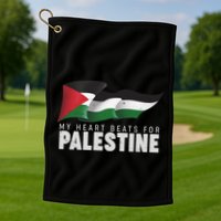 My Heart Beats For Palestine  Golf Towel