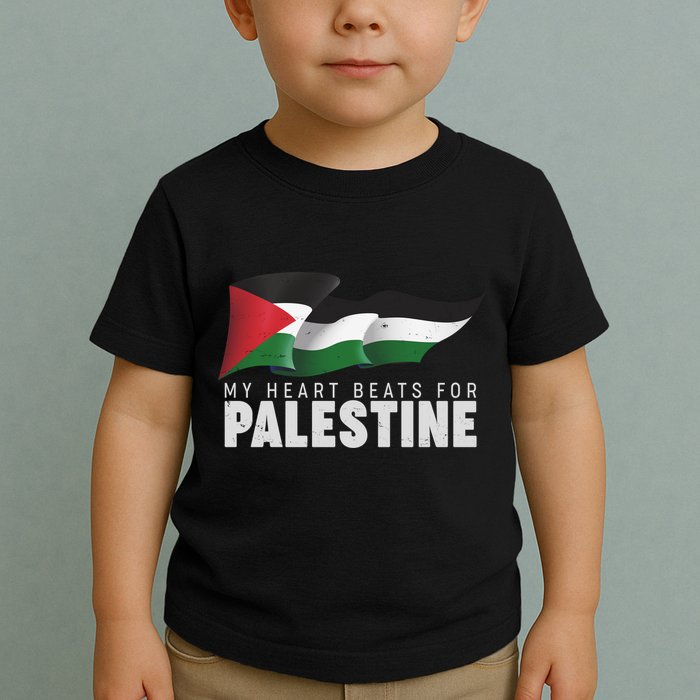 My Heart Beats For Palestine  Toddler T-Shirt