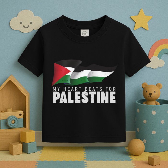 My Heart Beats For Palestine  Toddler T-Shirt
