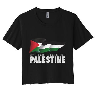 My Heart Beats For Palestine  Crop Top