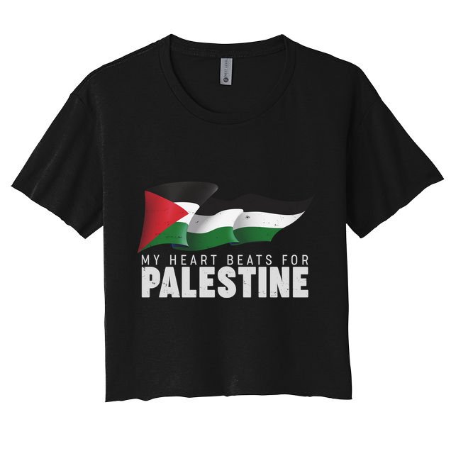 My Heart Beats For Palestine  Crop Top