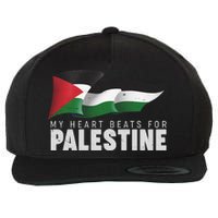 My Heart Beats For Palestine  Wool Snapback Cap