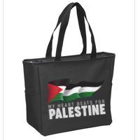 My Heart Beats For Palestine  Zip Tote Bag