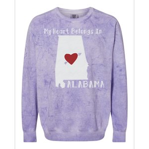 My Heart Belongs In Alabama Colorblast Crewneck Sweatshirt