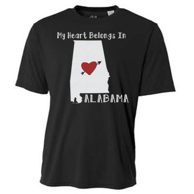 My Heart Belongs In Alabama Cooling Performance Crew T-Shirt