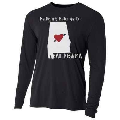 My Heart Belongs In Alabama Cooling Performance Long Sleeve Crew