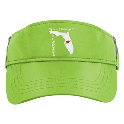 My Heart Belongs In Florida Adult Drive Performance Visor