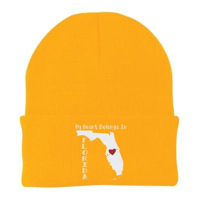 My Heart Belongs In Florida Knit Cap Winter Beanie