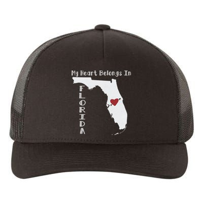 My Heart Belongs In Florida Yupoong Adult 5-Panel Trucker Hat