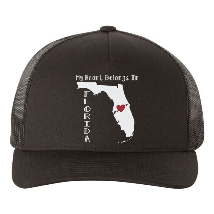 My Heart Belongs In Florida Yupoong Adult 5-Panel Trucker Hat