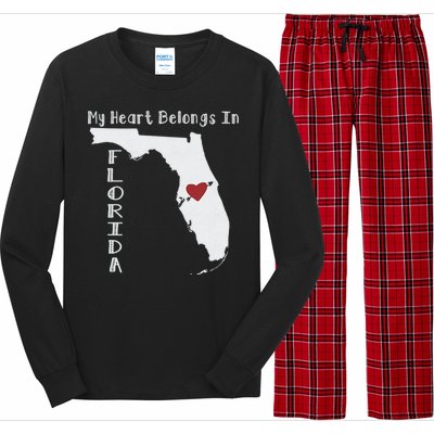 My Heart Belongs In Florida Long Sleeve Pajama Set