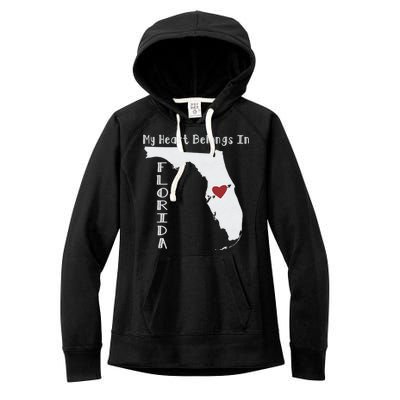 My Heart Belongs In Florida Women's Fleece Hoodie