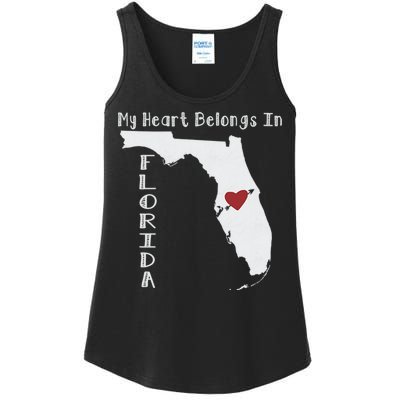 My Heart Belongs In Florida Ladies Essential Tank