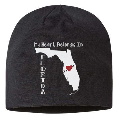 My Heart Belongs In Florida Sustainable Beanie