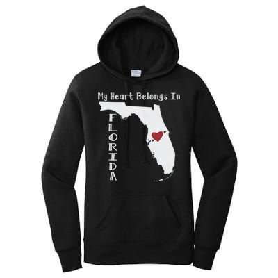 My Heart Belongs In Florida Women's Pullover Hoodie