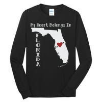 My Heart Belongs In Florida Tall Long Sleeve T-Shirt