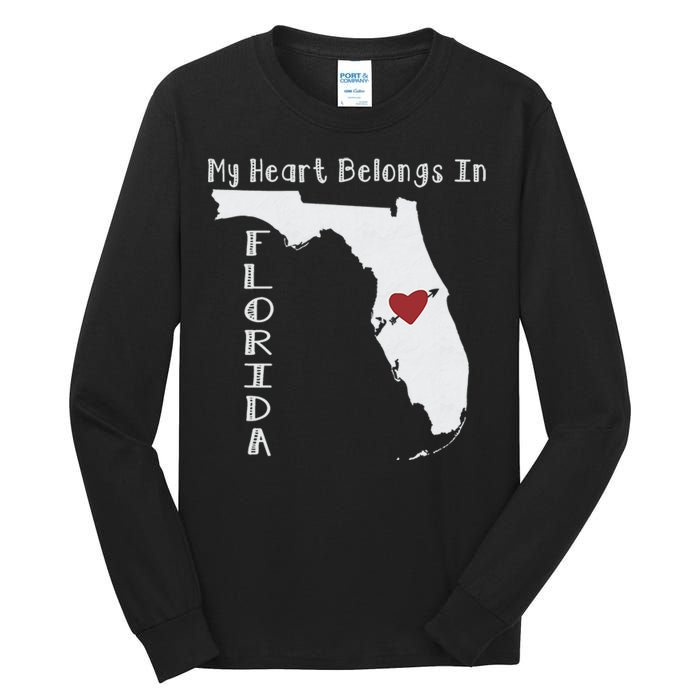 My Heart Belongs In Florida Tall Long Sleeve T-Shirt