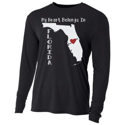 My Heart Belongs In Florida Cooling Performance Long Sleeve Crew