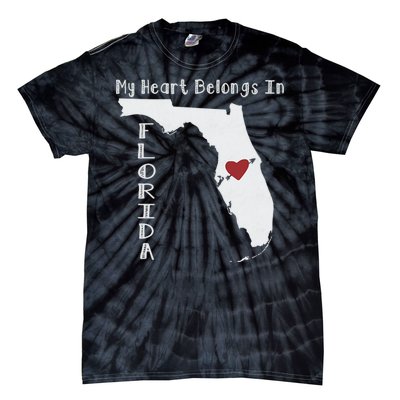 My Heart Belongs In Florida Tie-Dye T-Shirt