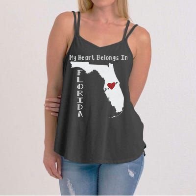 My Heart Belongs In Florida Women's Strappy Tank