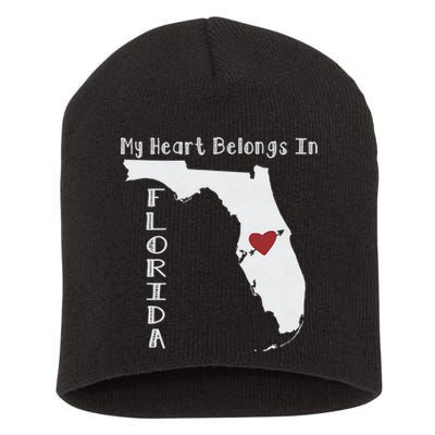 My Heart Belongs In Florida Short Acrylic Beanie