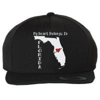 My Heart Belongs In Florida Wool Snapback Cap