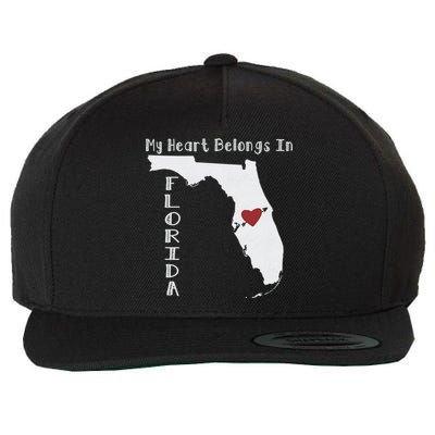 My Heart Belongs In Florida Wool Snapback Cap