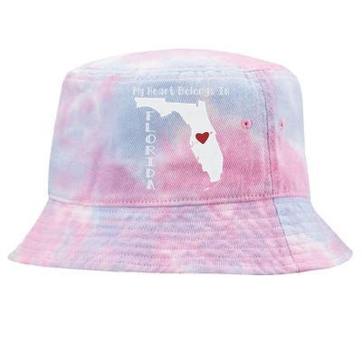 My Heart Belongs In Florida Tie-Dyed Bucket Hat