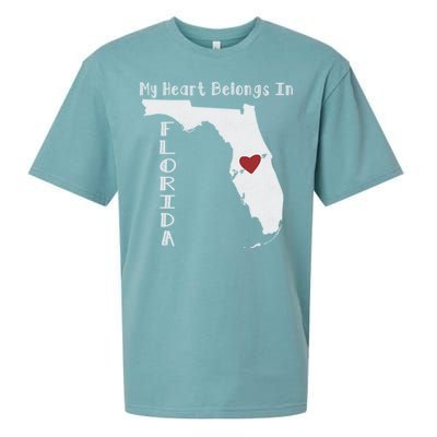 My Heart Belongs In Florida Sueded Cloud Jersey T-Shirt