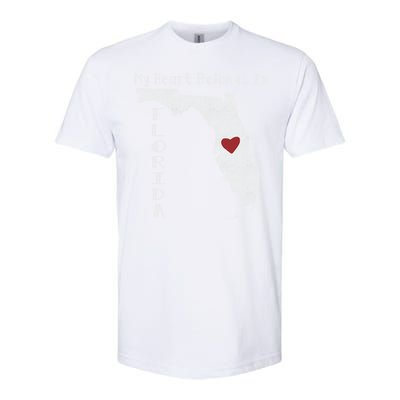 My Heart Belongs In Florida Softstyle CVC T-Shirt