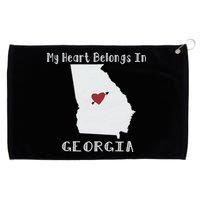 My Heart Belongs In Georgia Grommeted Golf Towel