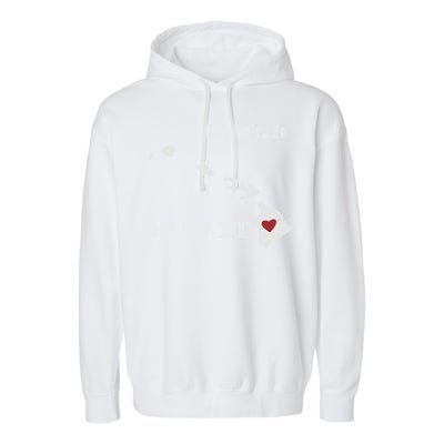 My Heart Belongs In Hawaii Garment-Dyed Fleece Hoodie