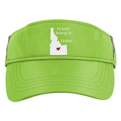 My Heart Belongs In Idaho Adult Drive Performance Visor