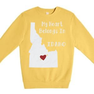 My Heart Belongs In Idaho Premium Crewneck Sweatshirt