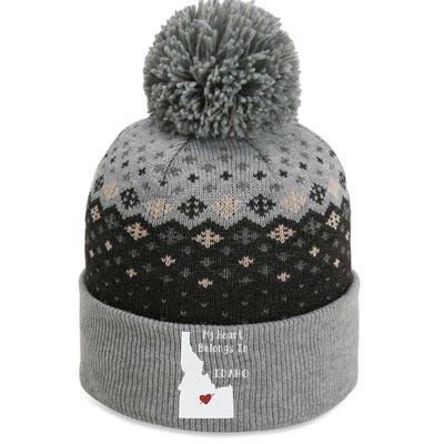 My Heart Belongs In Idaho The Baniff Cuffed Pom Beanie