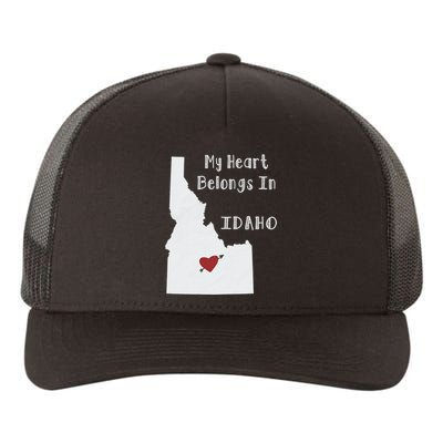 My Heart Belongs In Idaho Yupoong Adult 5-Panel Trucker Hat