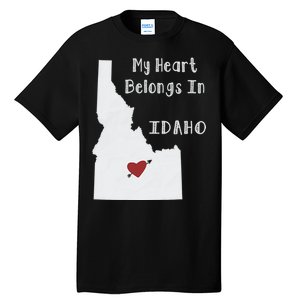 My Heart Belongs In Idaho Tall T-Shirt