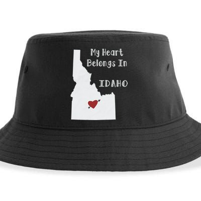 My Heart Belongs In Idaho Sustainable Bucket Hat