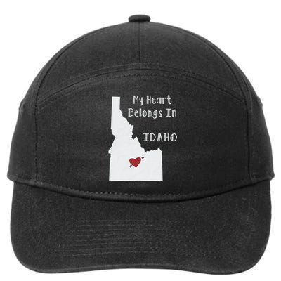 My Heart Belongs In Idaho 7-Panel Snapback Hat