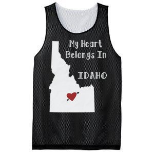 My Heart Belongs In Idaho Mesh Reversible Basketball Jersey Tank