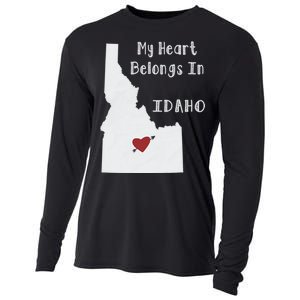 My Heart Belongs In Idaho Cooling Performance Long Sleeve Crew