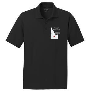 My Heart Belongs In Idaho PosiCharge RacerMesh Polo