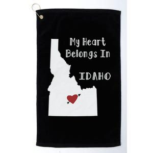 My Heart Belongs In Idaho Platinum Collection Golf Towel