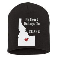 My Heart Belongs In Idaho Short Acrylic Beanie