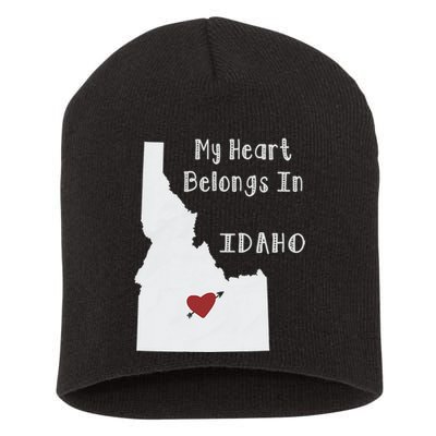 My Heart Belongs In Idaho Short Acrylic Beanie