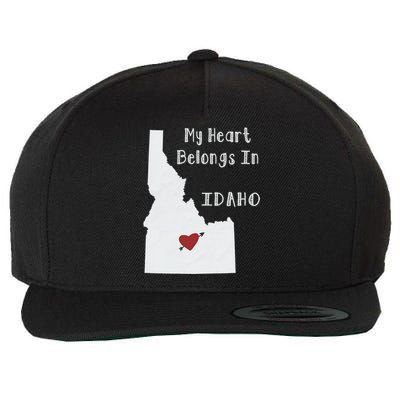 My Heart Belongs In Idaho Wool Snapback Cap