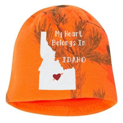 My Heart Belongs In Idaho Kati - Camo Knit Beanie